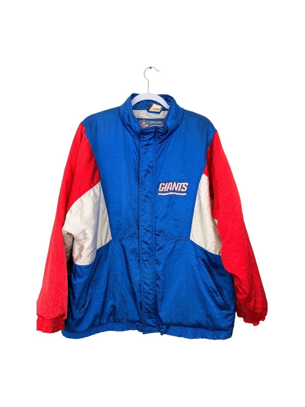 Vintage 90s New York Giants Apex One Bomber Jacket Mens XL NFL Windbreaker